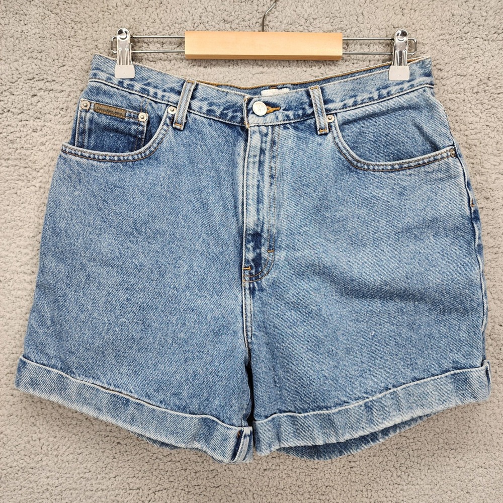 Calvin Klein Jeans Women's Size 12 Vtg‎ Y2K Denim Shorts High Waist Light Wash